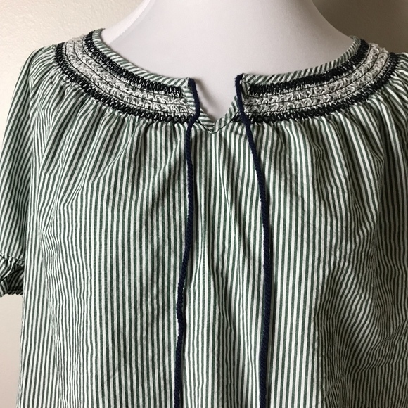 Etam Weekend Smocked Cropped Ruffle Top - Picture 2 of 4